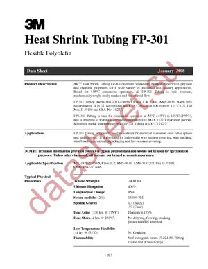 FP-301 1/8 BLACK 500' datasheet  